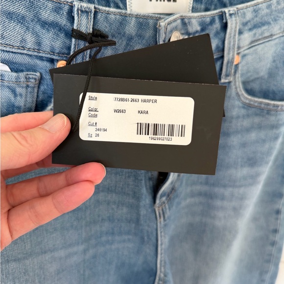 NWT -  PAIGE Harper Light Blue High-Rise Wide Leg Jeans - Picture 11 of 14
